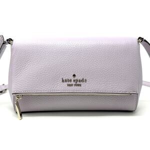 Kate Spade Leila Mini Zip Crossbody Purse in Lilac Moonlight Leather KE487